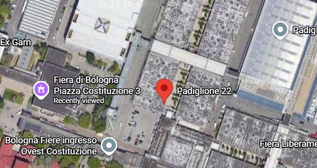 Mappa Bologna Fiere - Padiglione 22